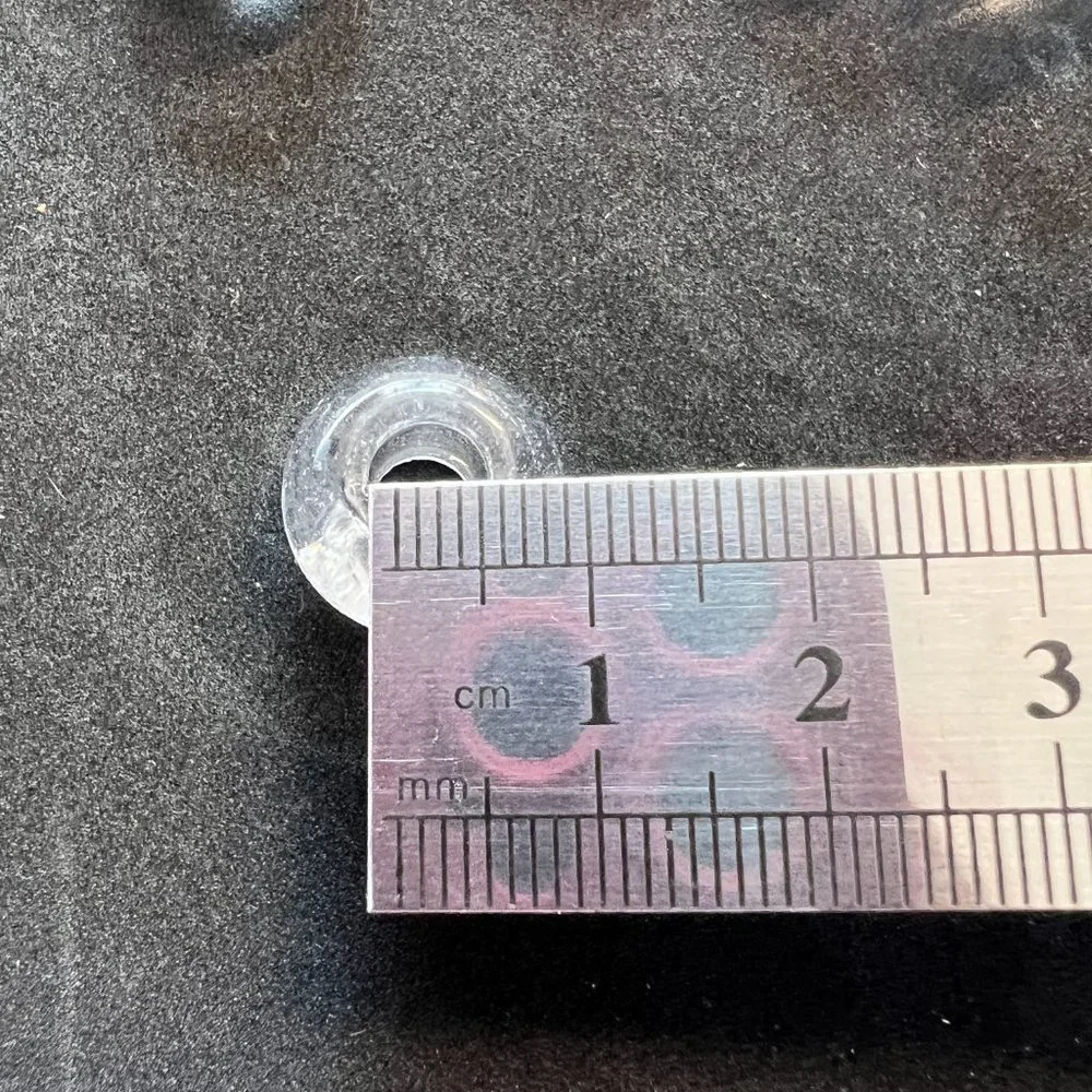 NWOT📌30 Clear Glass Beads 14 mm with a big Hole 5 mm for Jewelry Making -Craft